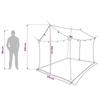 Camping Tarp with Mesh Walls Brown Grey 270 x 210 x 210 cm