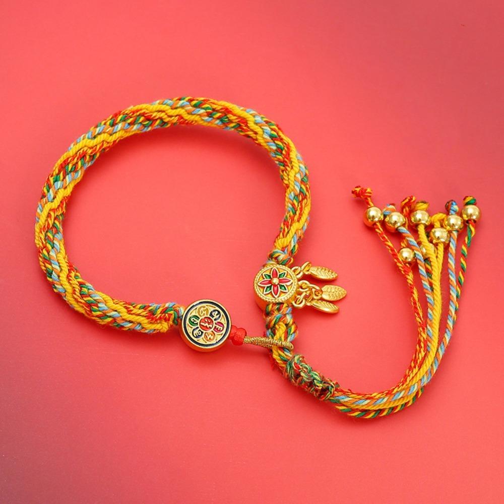 Регулируемый плетеный ручной шнурок Богемный браслет в китайском стиле Этнический браслет для девочек