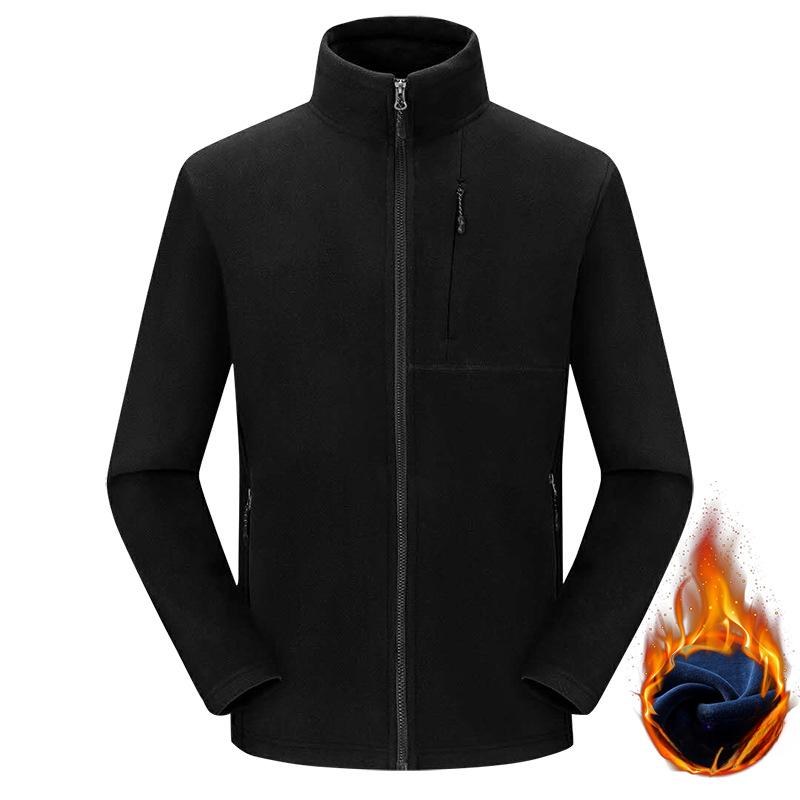 Autumn and Winter Men's and Women's Couples' Thickened and Warm Double-sided Fleece Men's Stand-up Collar Jacket