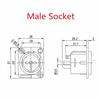 1Pcs Alloy Plastic 3Pin XLR Connector Studio Audio Mixer Panel Mount Audio Jack  Audio DIY Repair