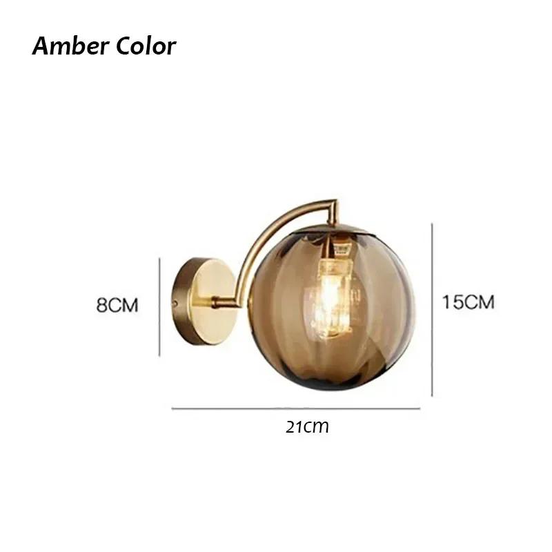 Современный настенный светильник E14 Nordic Water Grain Glass Ball Подвесной светильник для коридора отеля Лестница Декор комнаты Светодиодное освещение входа