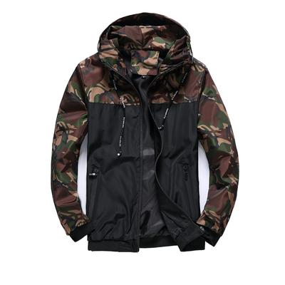 Камуфляжная мужская куртка Мужская куртка Tooling Hooded Color Matching Youth Wish Shrimp Skin