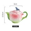 Rose Ceramic Mug Porcelain Mug Simulated Flower Shape Tea Set Petaled Teapot Butterfly Bud Cup Coffee Cups Cups and Mugs Set