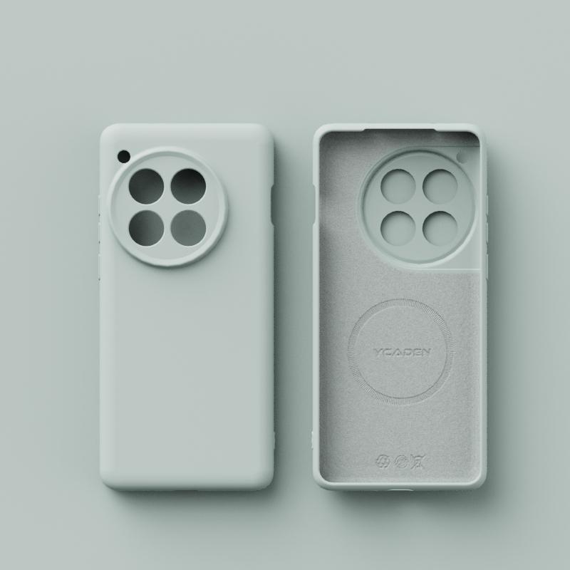 Для беспроводной зарядки Magsafe Мягкий жидкий силиконовый чехол для телефона для Oneplus 13 13R 12 Магнитный тонкий защитный чехол-накладка