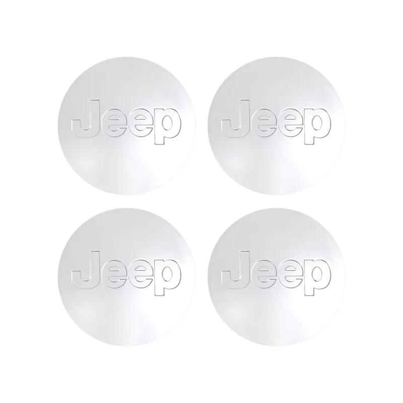 For Jeep 4Pcs Car Wheel Hub Cover Rim Center Cap Auto Accessories For Jeep Grand Cherokee Wrangler JK Gladiator Compass Reneg