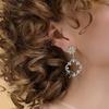 Seiko Swallows Pearl Flower Earrings - Elegant Fairy-Inspired Style for Women