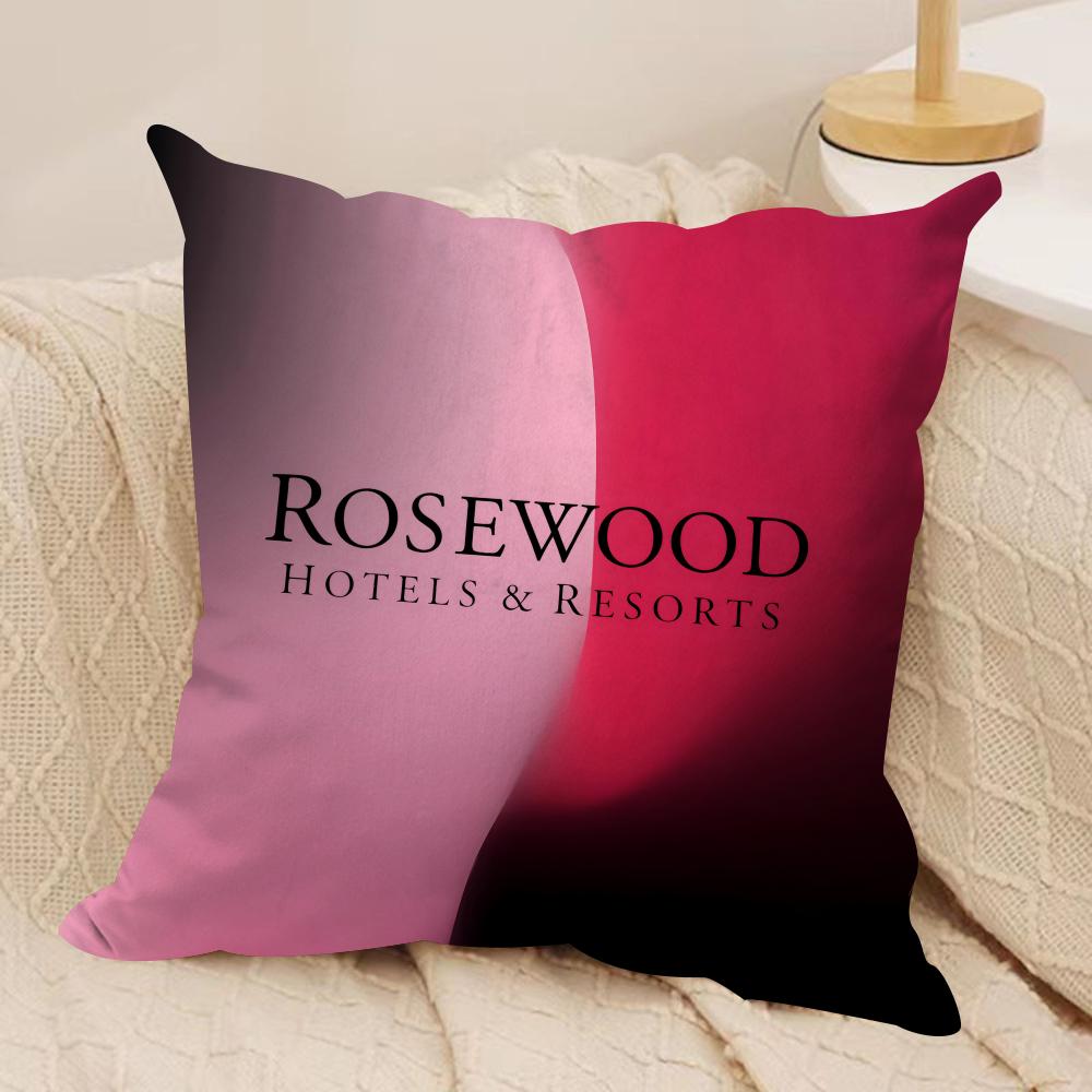 Классический бренд RRosewood Чехол для подушки HHotel Короткий плюш Двусторонний принт Квадратные декоративные наволочки для подушек Диван Домашний декор