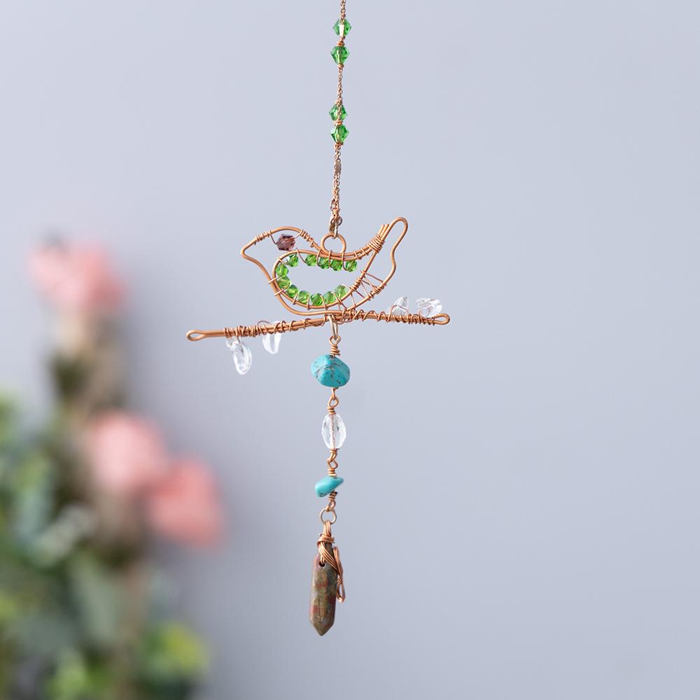 Crystal Wind Chime Suncatcher Bedroom Balcony Patio Sun Moon Prism Pendant Good Home Hanging Prisma Garden Art Decorations