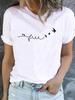 (Asian Size) T Shirt Fashion Female Sweet Letter Trend Cute 90s Graphic Casual Short Sleeve T-shirts Tee Women Print Lady Top Clothing