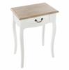 Chrysa white table with a classic drawer
