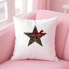 SStars plaid leopard print apples Cushion Cover Pillow Case Soft Friendly Fabric  Concealed Zipper