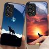 Луна и Волк Для Samsung Galaxy S10 S20 Plus S21 FE S22 S23 S24 FE S25 Ultra Черный чехол для телефона из закаленного стекла, твердый чехол