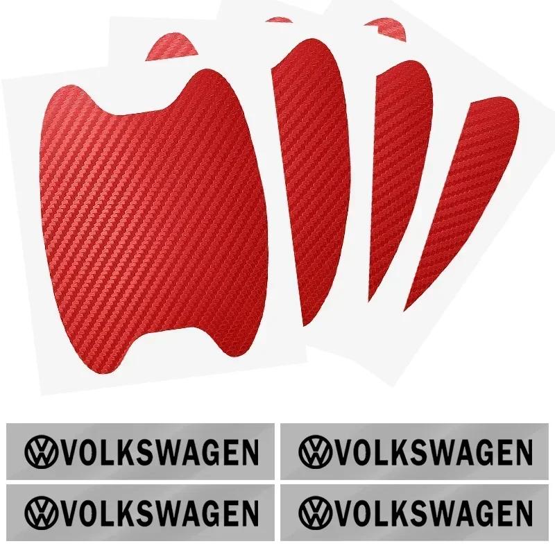 Для Volkswagen VW 8 шт. Наклейка на дверь автомобиля Защитная пленка от царапин на ручке автомобиля Стайлинг автомобиля Для Volkswagen Scirocco POLO Tiguan