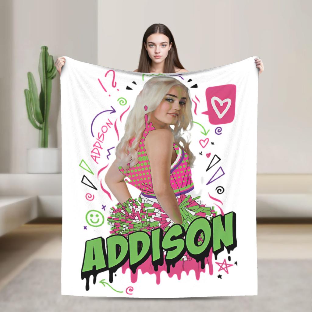 Зомби 4 Рассвет вампиров Вязаные одеяла Фланелевые Аддисон Подделка Легкие пледы Путешествия Дом Диван Тонкое одеяло