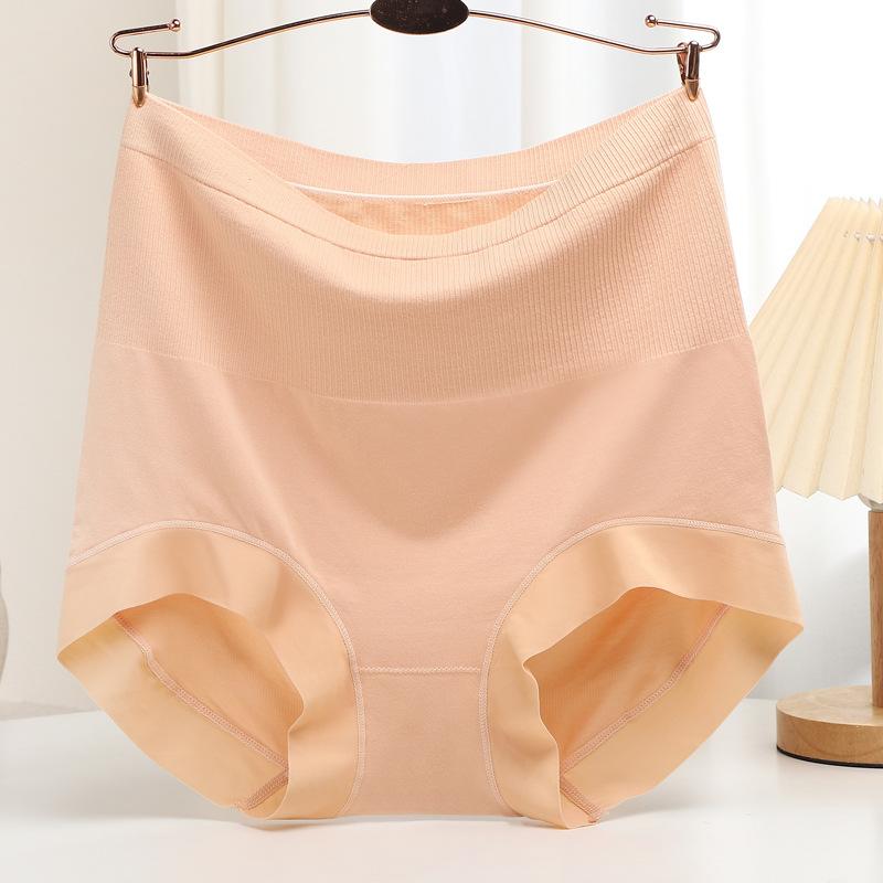 Большие размеры с высокой талией бесшовное нижнее белье удобные женские трусики хлопковое нижнее белье трусики