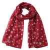 Women Printing Silk Scarf New Autumn Winter Retro Christmas Gift Snowflake Silver Polka Lady Print Casual Voile Shawls Wraps Scarf