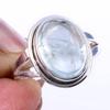 Natural Aquamarine Gemstone Handmade 925 Solid Sterling Silver Ring Size 7 Q4i08