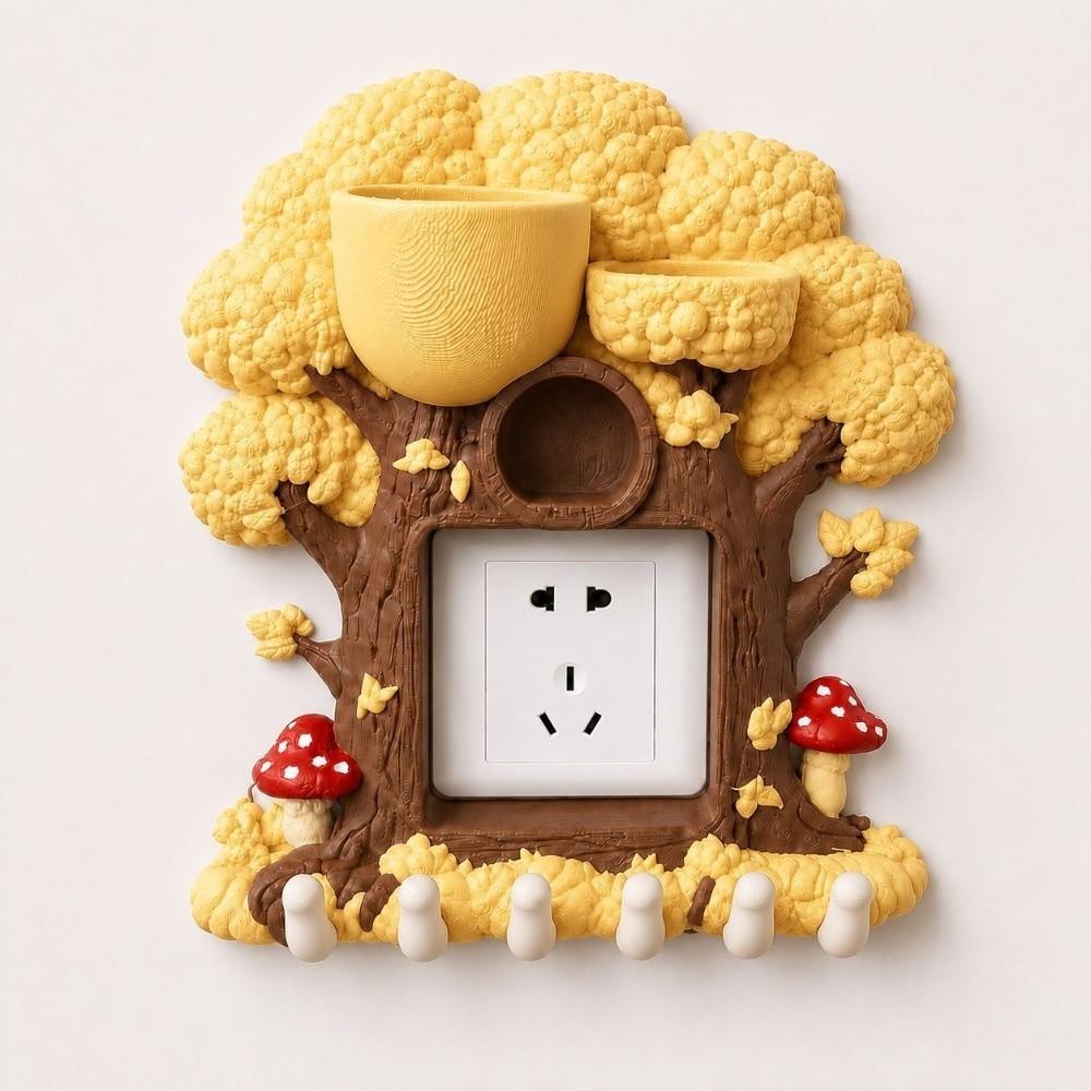 3D Printed Forest Tree Hole Switch Storage Rack Creative Remote control storage  Living Room Decor