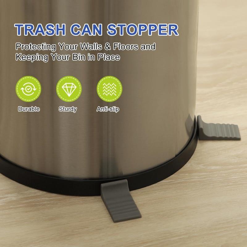 1Pcs Trash Can Wall Protector,Stop Moving Backward,Anti-Slip Pads,Self-Adhesive Bumper,Wall Spacer,Floor & Wall Protection Guard