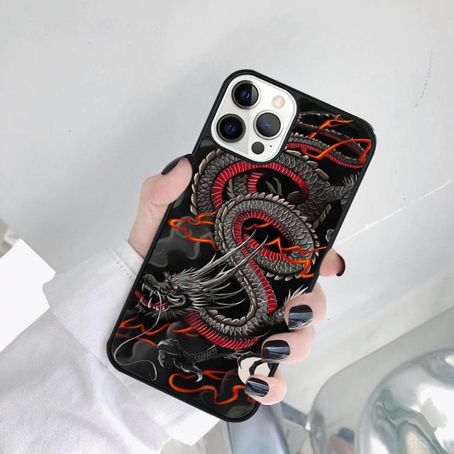 Древний японский дракон Чехол для телефона Cover Для iPhone 17 Air 15 Pro MAX 16 Plus 14 12 11 13 coque