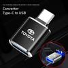 Автомобильный преобразователь интерфейса Type-C на USB 3.0, зарядный адаптер для Toyota Corolla Yaris Aygo Prius CHR Camry Auris Avensis, брелок WY0