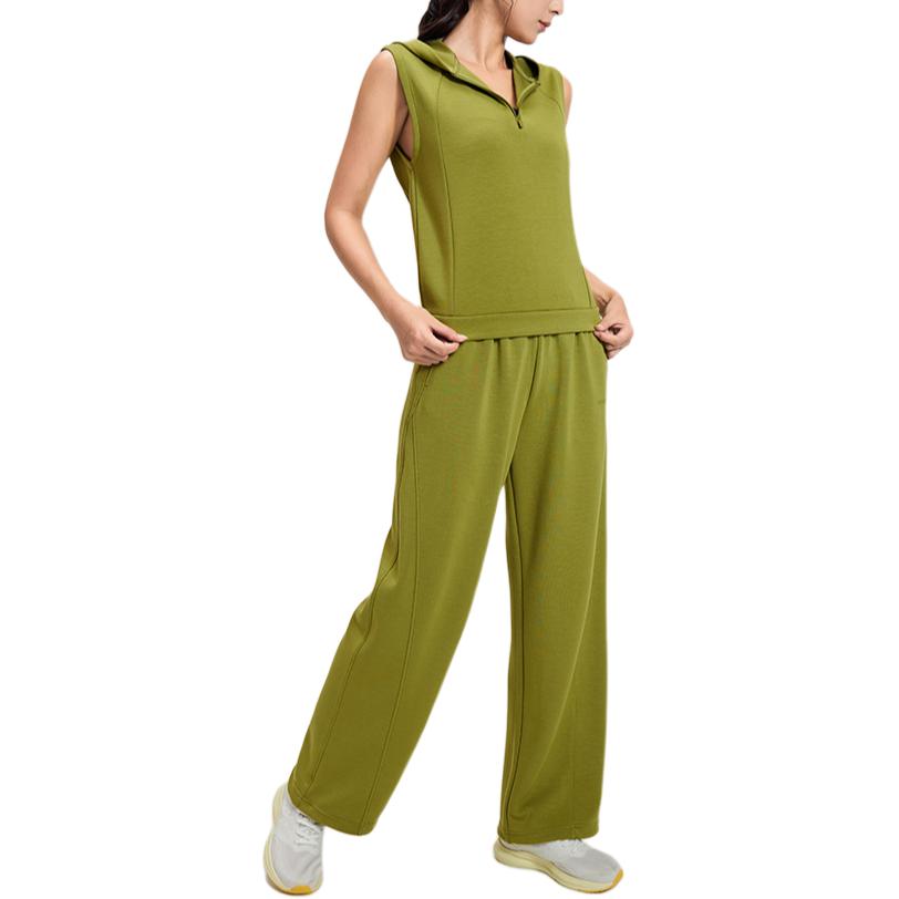 SAUCONY Однотонный жилет без рукавов с капюшоном Женский жилет Авокадово-зеленый SC1230016DY-GE68