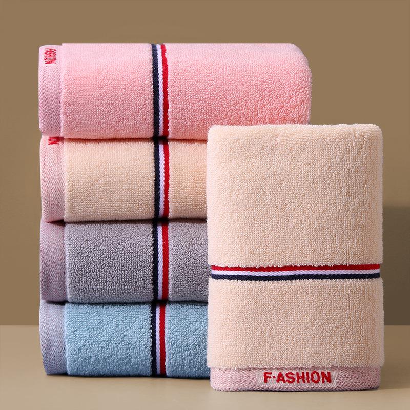 Гаоян Толстое Мягкое Водопоглощающее Полотенце из Чистого Хлопка, Однотонное, Взрослая Салфетка для Лица