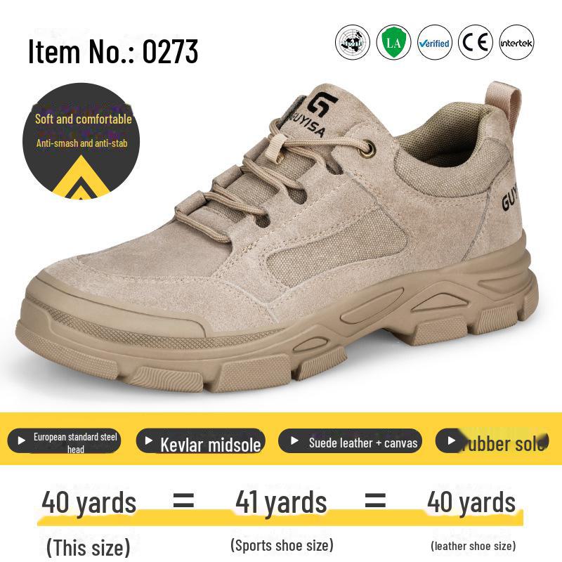 Мужская защитная обувь: Прочный, ударопрочный и антипрокольный, удобный, модный, идеально подходит для строительных площадок