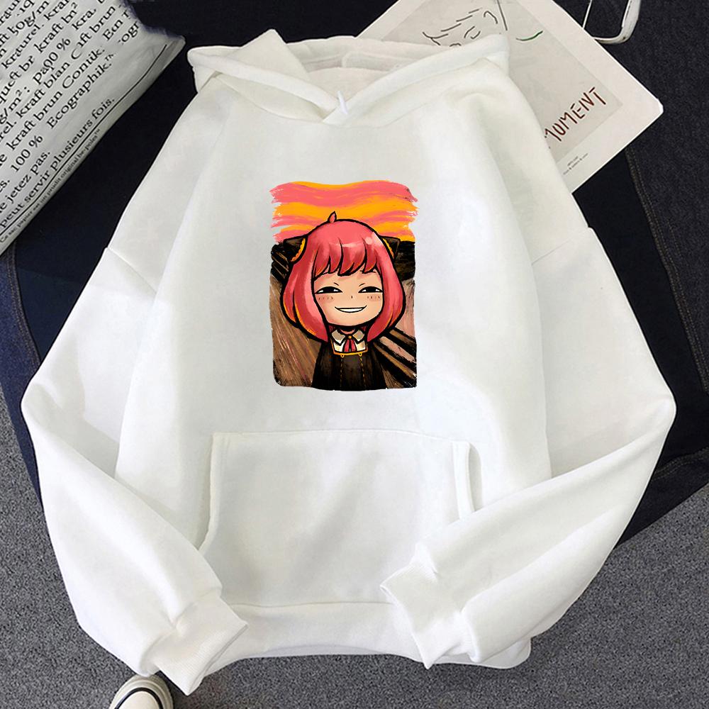 Hot Anime Spy X Family Anya Graphic Printed Hooded Gilr Hoodie Plus Size Pullover Harajuku Women Autumn Warm Fashion Sweatshirt