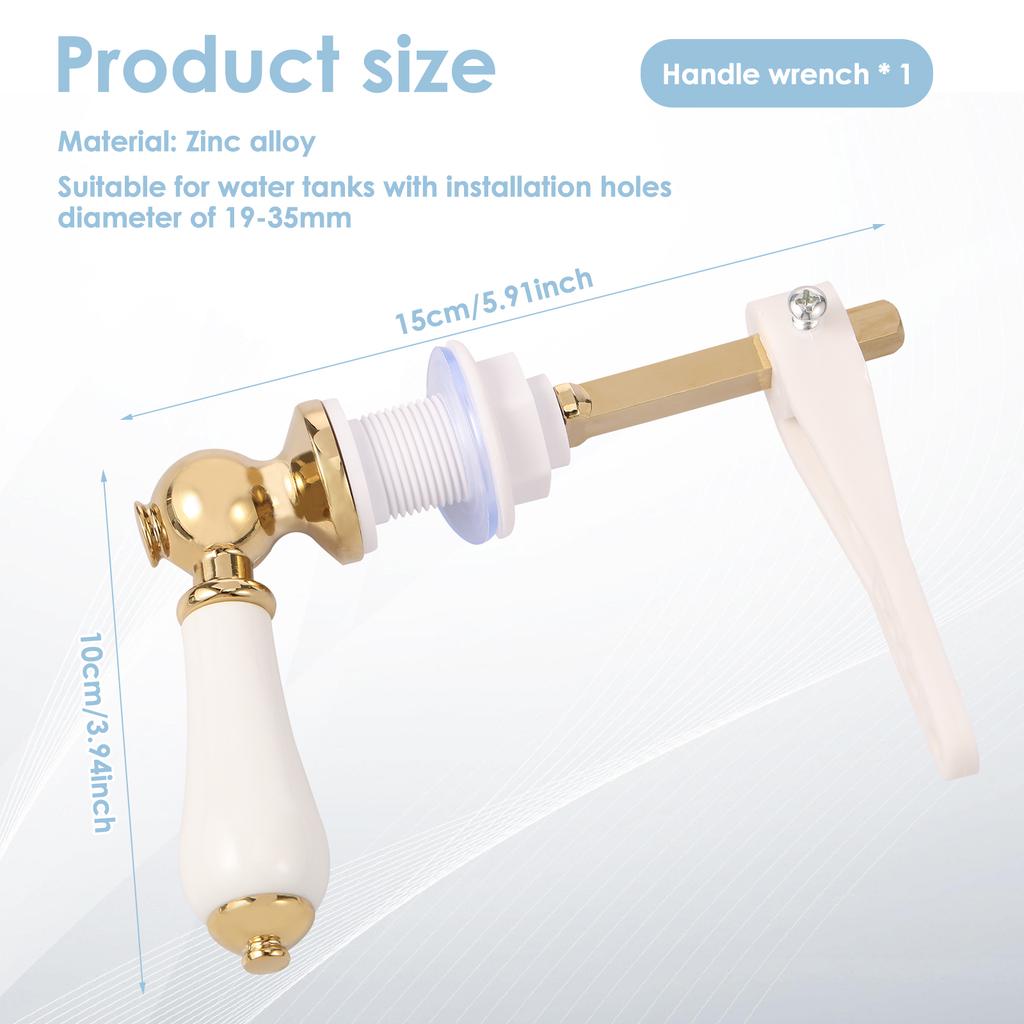 Замена ручки слива унитаза Золотая Викторианская Белая Ручка рычага сливного бачка унитаза Замена рычага слива бачка унитаза