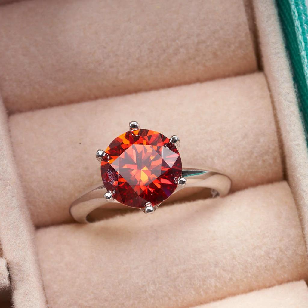 Кольцо с сертифицированным муассанитом VVS1, лабораторное бриллиантовое кольцо-солитер для женщин, обручальное кольцо, ювелирные изделия