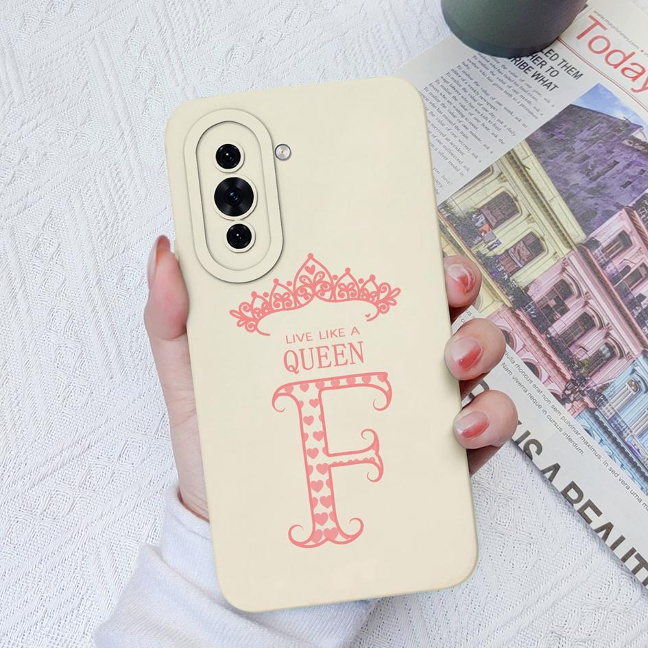 Чехол для Huawei Nova 7 8 9 10 Pro SE 11 Pro 5T 4E 7i 8i Мягкий жидкий силиконовый матовый противоударный защитный чехол Роскошные буквы короны для бампера Huawei