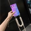 Чехол For Nothing Phone 2 1 Жемчужный браслет-цепочка Ремешок через плечо Чехол For Nothing Phone 2 Радужный градиент Противоударная мягкая силиконовая задняя крышка для телефона