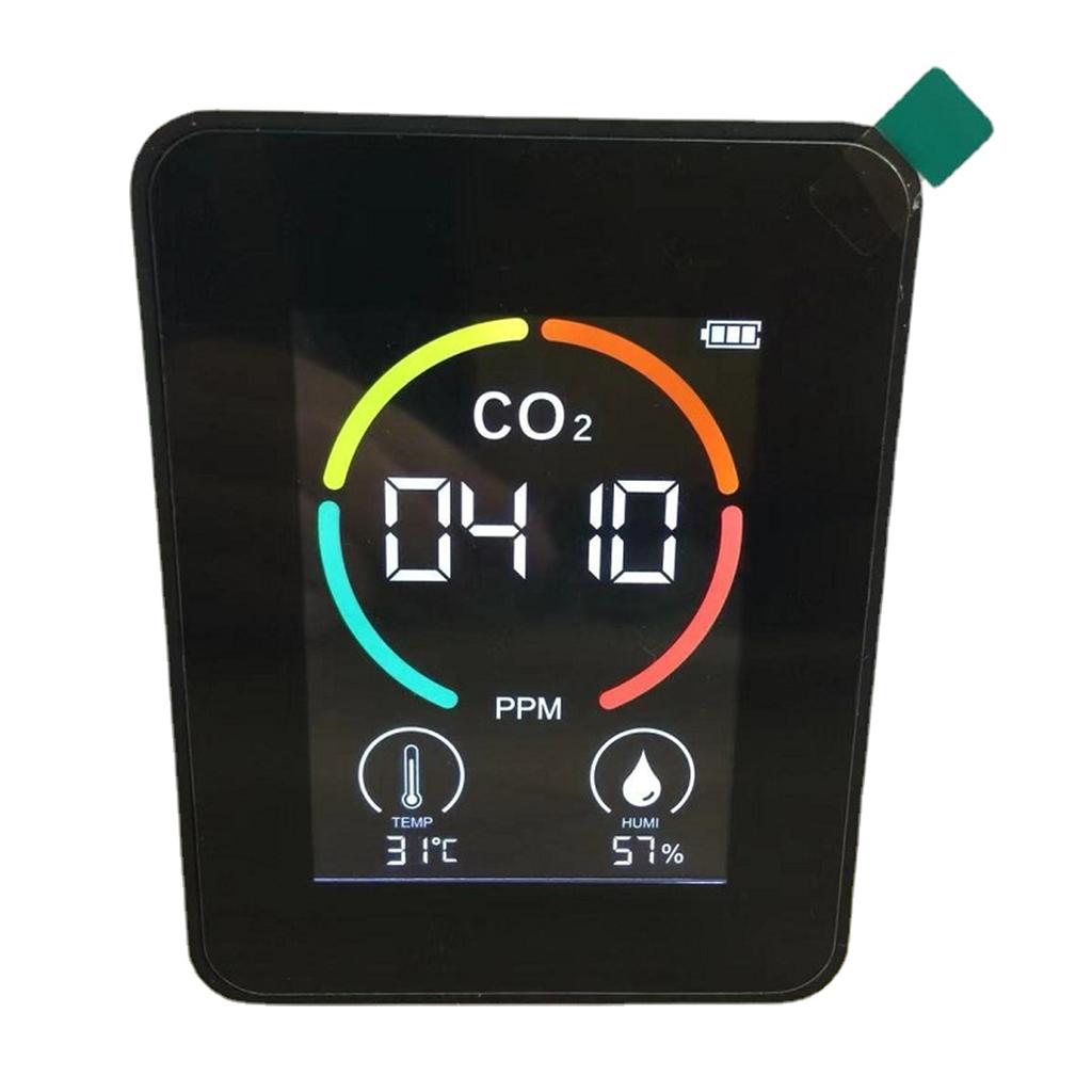 Цифровой измеритель CO2 для контроля качества воздуха 1200 мАч с датчиком температуры и влажности для офисного использования, точный анализ воздуха