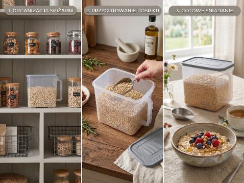 Pojemnik Do Żywności Plastikowy Grano 2,75L Z Uchem