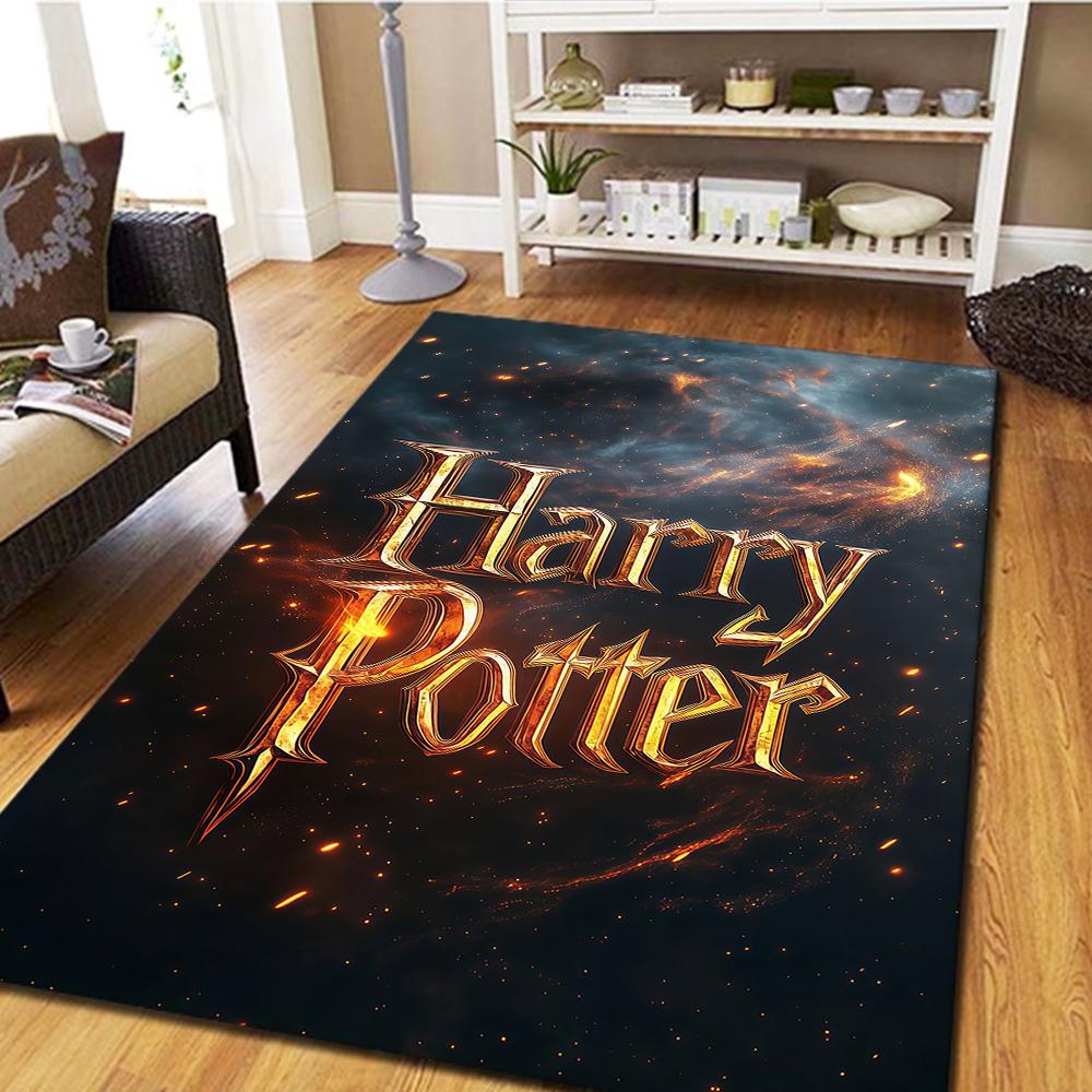 Harry Potter Logo Carpet, Digital Print Floor Mat for Living Room, Home Decor Movie Rug, Bedroom Mat -HYQ18