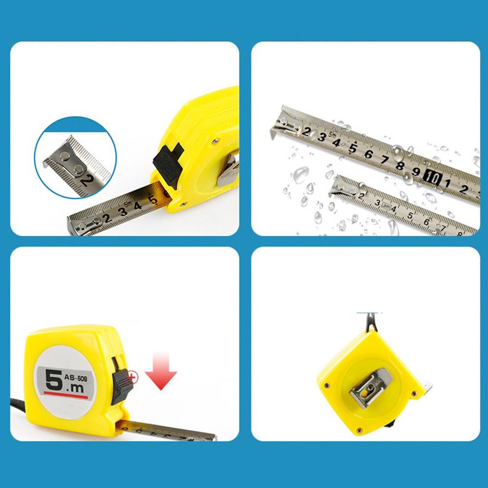 АБС-пластик + нержавеющая сталь рулетка портативная красный желтый 1 шт.