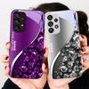 Цветной Алмазный Градиент для Samsung Galaxy S23 U Ltra 24 Plus S20 21 FE S25 Ultra A70 A72 73 51 52 53 Закаленное Стекло Чехол для Телефона