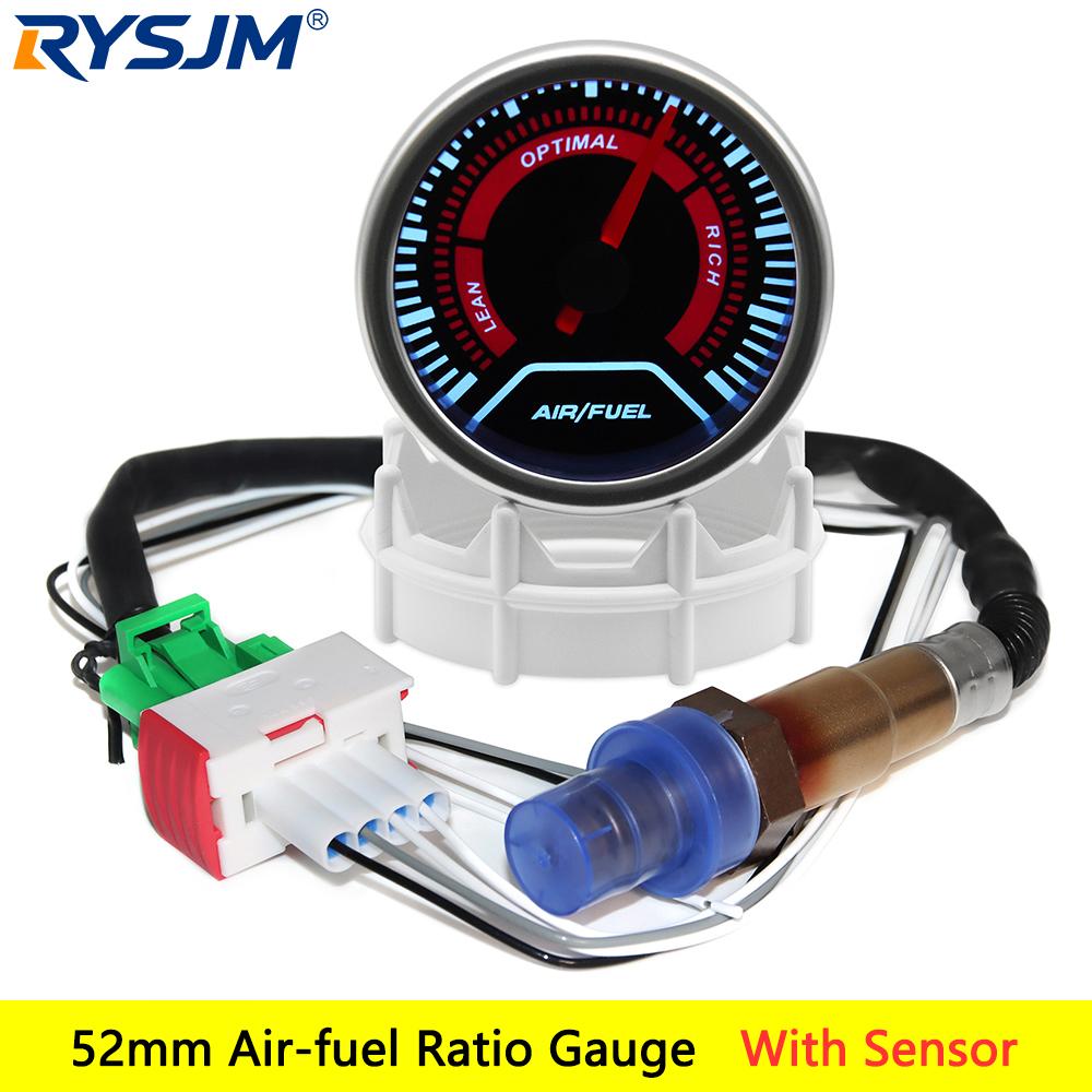 52mm Racing Car Gauge 12V Tachometer PSI Turbo Boost BAR Water Temp Oil Pressure Voltmeter Oil Temperature Air Fuel Ratio Meter