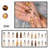 Fashionable Leopard Print Nails Flowers Nails Hot Girl Retro Autumn And Winter Removable Nail Art Patch