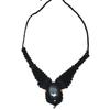 Necklace Bloodstone Macrame Stone Hemp Pendant Adjustable Beads Jewelry