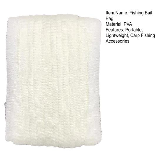 25/37/44MMx20M Fishing Bait Mesh Bag Portable PVA Water Soluble Solid Bait Refill Boilie Lure Wrap Net Pouch Carp Fishing Accessories