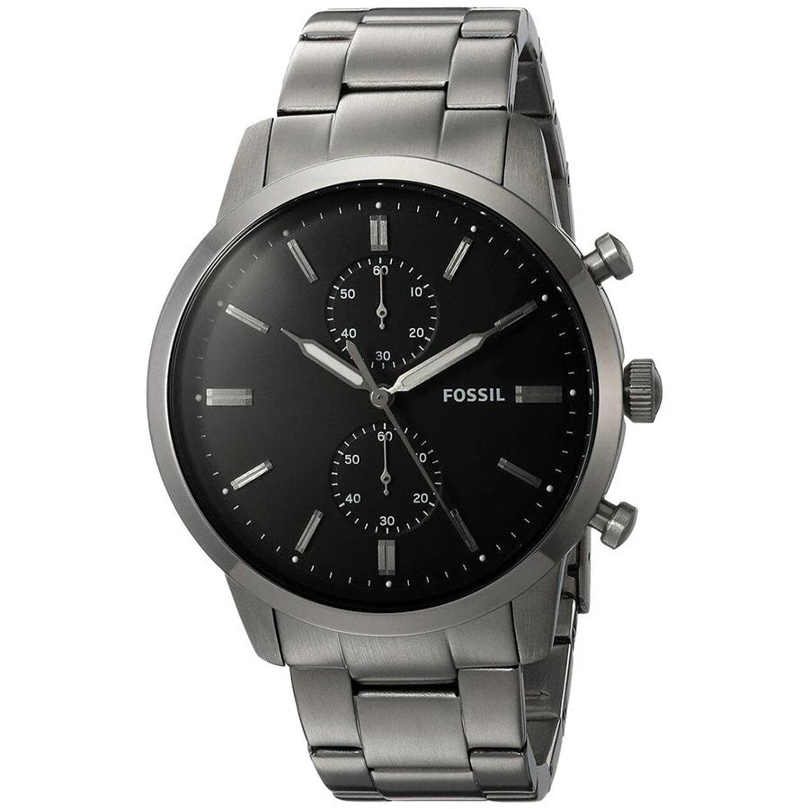 Fossil Мужские часы Townman Chronograph из серой стали FS5349
