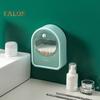 Wall Mounted Flip Storage Box Punch-Free Adhesive Cosmetic Organizer Box Cotton Swab Holder Home Supply