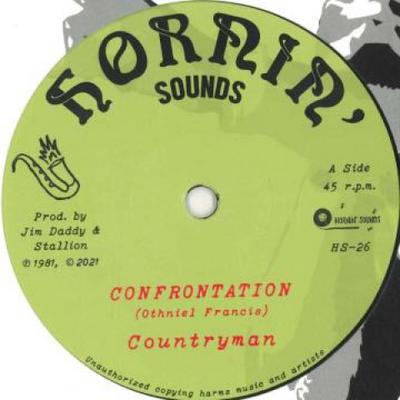 12-дюймовая пластинка COUNTRY MAN - Confrontation / Living On Borrowed HS26 Hornin' Sounds 2021 Европа Регги, Ска и Даб