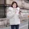Winter Fur Collar Hooded Puffer Jacket Women Long Sleeve Parka Thick Warm Down Cotton Jackets