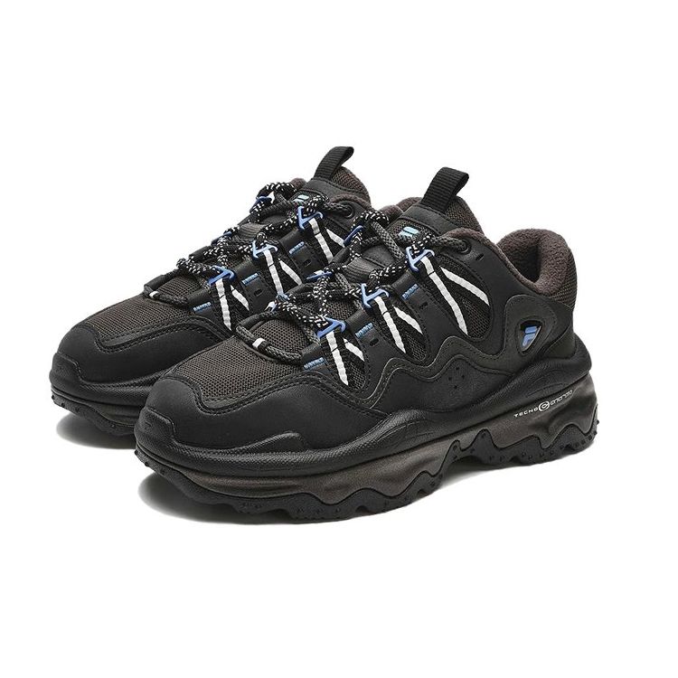 Fila Fusion Ткань Синтетическая кожа Универсальные Удобные Амортизирующие Износостойкие Дышащие Низкие Повседневные Кроссовки Мужские кроссовки T12M341113FBB