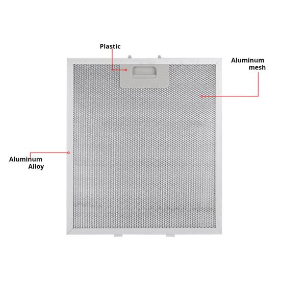 Замена фильтра вытяжки 12,6x10,24 дюйма, алюминиевая сетка, жироулавливающий фильтр для кухни, вытяжной вентилятор, вытяжка, вентиляционный фильтр