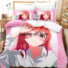 Комплект постельного белья Kanojo Okarishimasu Single Twin Full Queen King Size Bed Set Aldult Kid Bedroom Duvetcover Sets Anime Bed