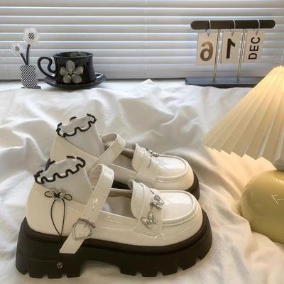 Модная французская милая девушка Лолита туфли Мэри Джейн Модная принцесса Милый бант Женская обувь Уличная Нескользящая Повседневная обувь Лоферы